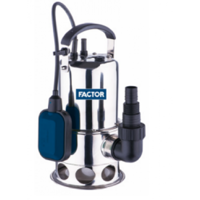 FACTOR CD900P Paslanmaz Gövdeli Temiz Su Drenaj Dalgıç Pompa 900 Watt