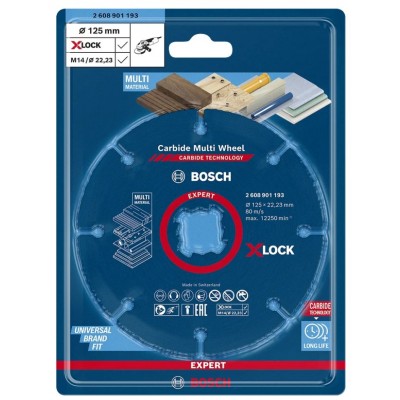 BOSCH Carpide Multi Whell Taşlama İçin Ahşap Kesme Diski 125 mm (Elmas Uçlu)