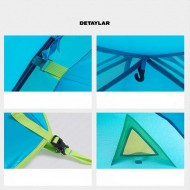 NATUREHIKE P Serisi 4 Kişilik Kamp Çadırı-Mavi