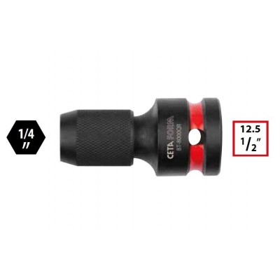 CETA-FORM BT/8006QR Lokmalı Bits Uç Adaptör Kilitli 1/2-1/4 (Torklu Makinalar için)