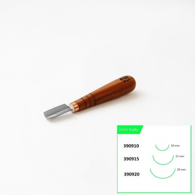 STRYI 390910 Kısa Tip Oluklu Ahşap Oyma Iskarpelası 10 mm