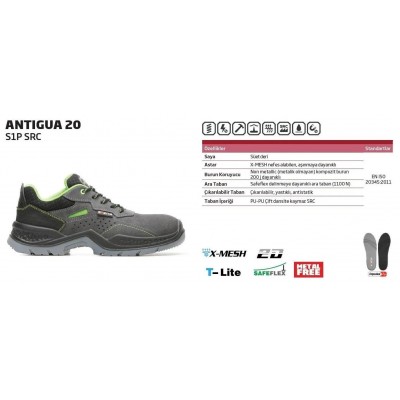 EXENA ANTIGUA 20 S1P SRC Süet İş Ayakkabısı (Numara Seçiniz)