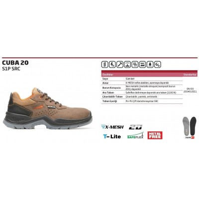 EXENA CUBA 20 S3 SRC Süet İş Ayakkabısı (Numara Seçiniz)