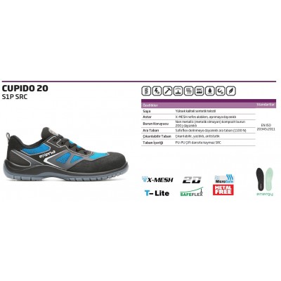 EXENA CUPIDO S1P SRC İş Ayakkabısı (Numara Seçiniz)