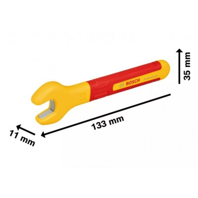BOSCH Profesyonel İzoleli 1000 Volt Çatal Ağız Tek Anahtar 13 mm (1600A02NF1)