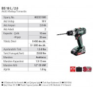 METABO BS 18 L Şarjlı Matkap 18 Volt 2.0 Amper