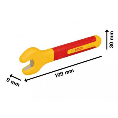BOSCH Profesyonel İzoleli 1000 Volt Çatal Ağız Tek Anahtar 10 mm (1600A02NF0)