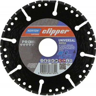 NORTON Clipper Ductile 115 mm Elmas Metal Kesme Testere - Disk (Taşlamalar için)