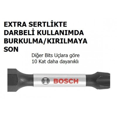 BOSCH T30x65 mm Impact Çift Taraflı Bits Uç (Torklu Vidalama Makinaları İçin)