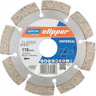 NORTON Clipper Classic Universal Beton Testeresi  115 mm