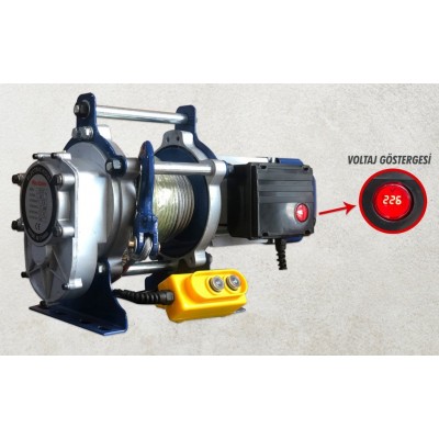 MAX-EXTRA Çelik Halatlı Elektrikli Vinç 500-1000 Kg 220 Volt (Sürekli Kullanıma uygun)