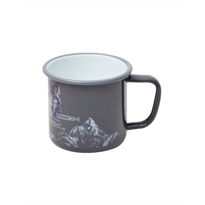 NURGAZ Campout Emaye Kupa Bardak (Gri)