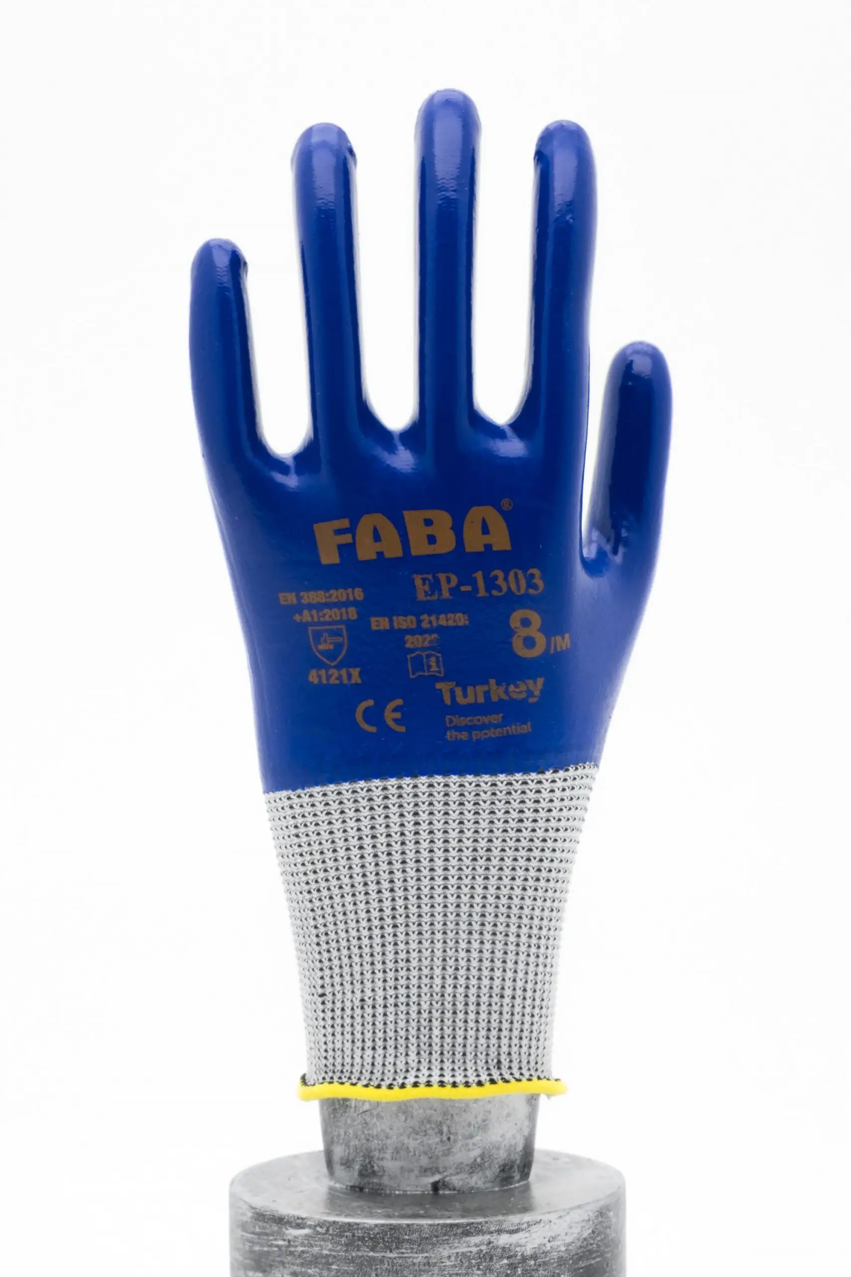 FABA EP-1303 Nitril Kaplı Polyester Örme Eldiven No:9