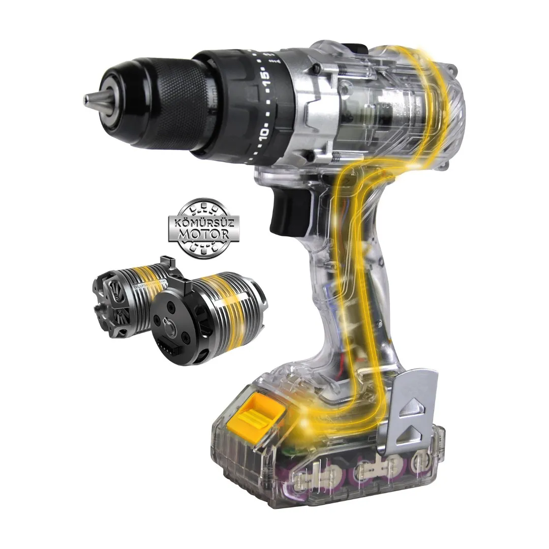 RTRMAX RTX2013 18V Çift Akülü Kömürsüz Matkap 2 x 2Ah