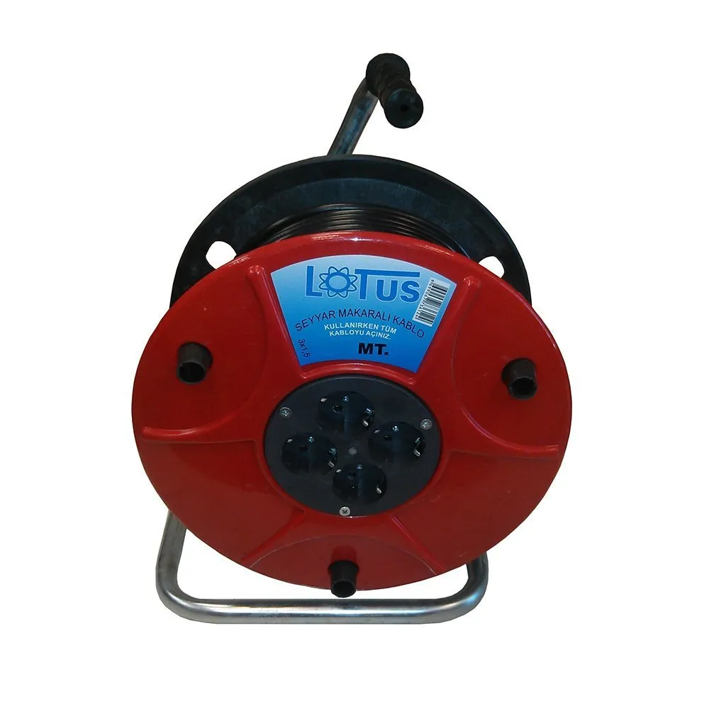 Lotus Makaralı Uzatma Kablo Seyyar Priz 3x1,5 35 Metre