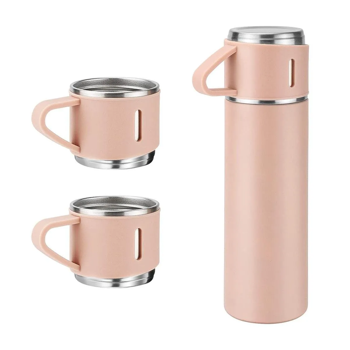 NEXON Paslanmaz Çelik Bardaklı Termos Seti 500 ml Pembe (6006)