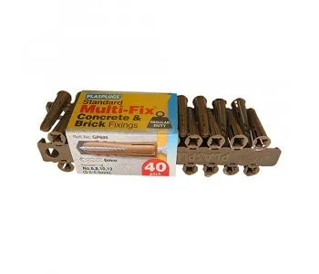 PLASPLUGS GP 600 6 mm Plastik Dübel Genel Amaçlı (40 adet)