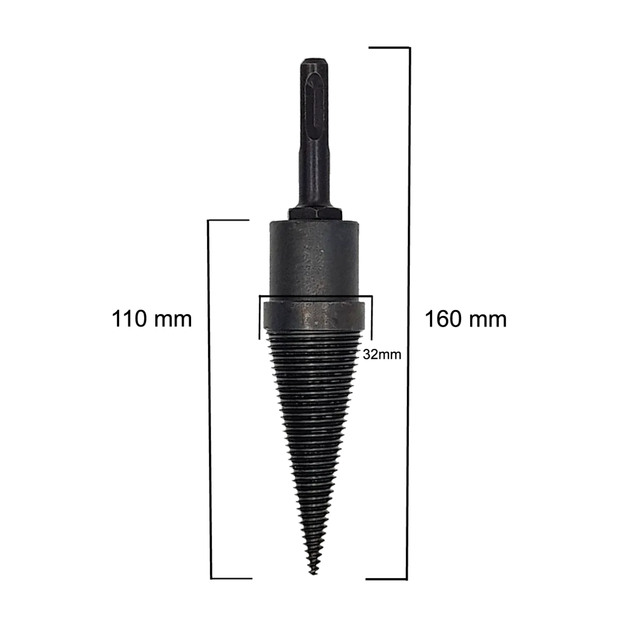 NEXON Şöminelik Kütük Yarma Ucu 160 mm (Matkap İle Kullanılır)