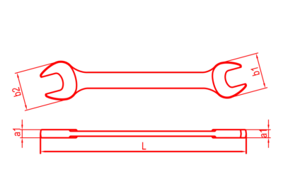 İZELTAŞ Kısa Boy İki Ağız Anahtar 27x32 mm (0100 01 2732)