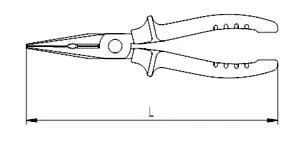 İZELTAŞ Opak Seri Uzun Kargaburun 180 mm (3220132180)