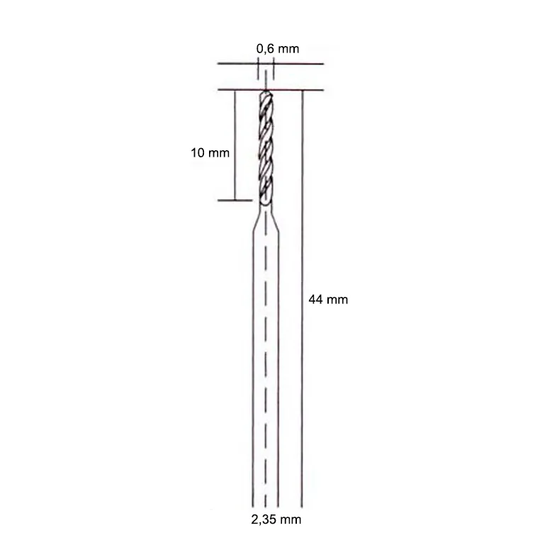 NEXON 5043 Gravür Seti İçin HSS Matkap Ucu 0.6 mm
