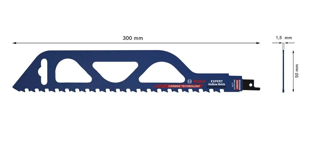 BOSCH S 1243 HM Ytong ve Tuğla Kesimi İçin Tilki Kuyruğu Testere Ucu 300 mm