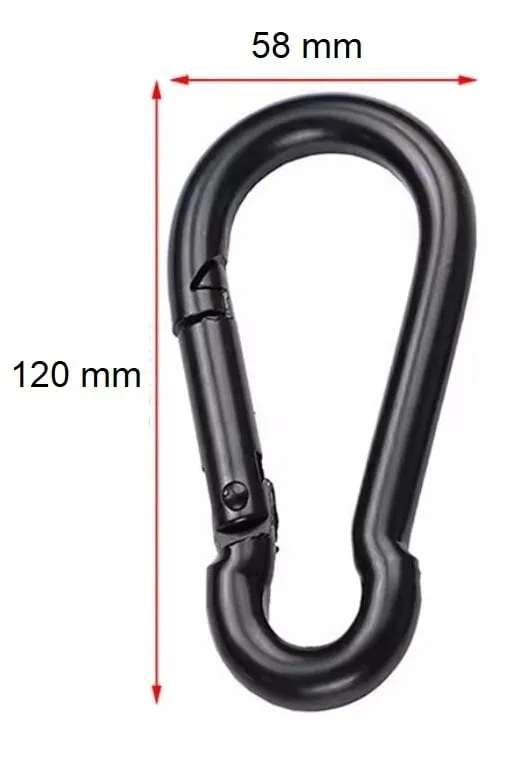 MEGPRO Boyalı Metal Kancalı Yaylı Karabina 11 mm