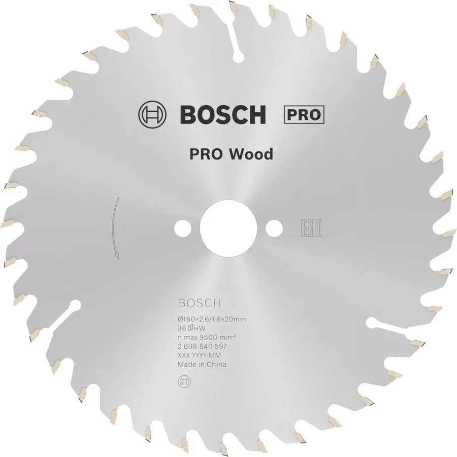 BOSCH PRO Wood 160x20x2,6/1,6 mm 24 Diş Ahşap Elmas Daire Testere Bıçağı