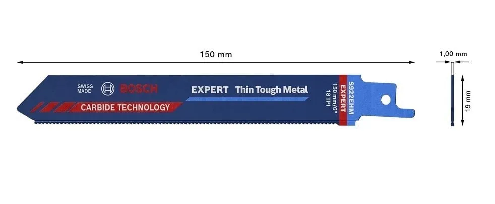 BOSCH S 922 EHM Paslanmaz İçin Tilki Kuyruğu Testere Ucu 150 mm