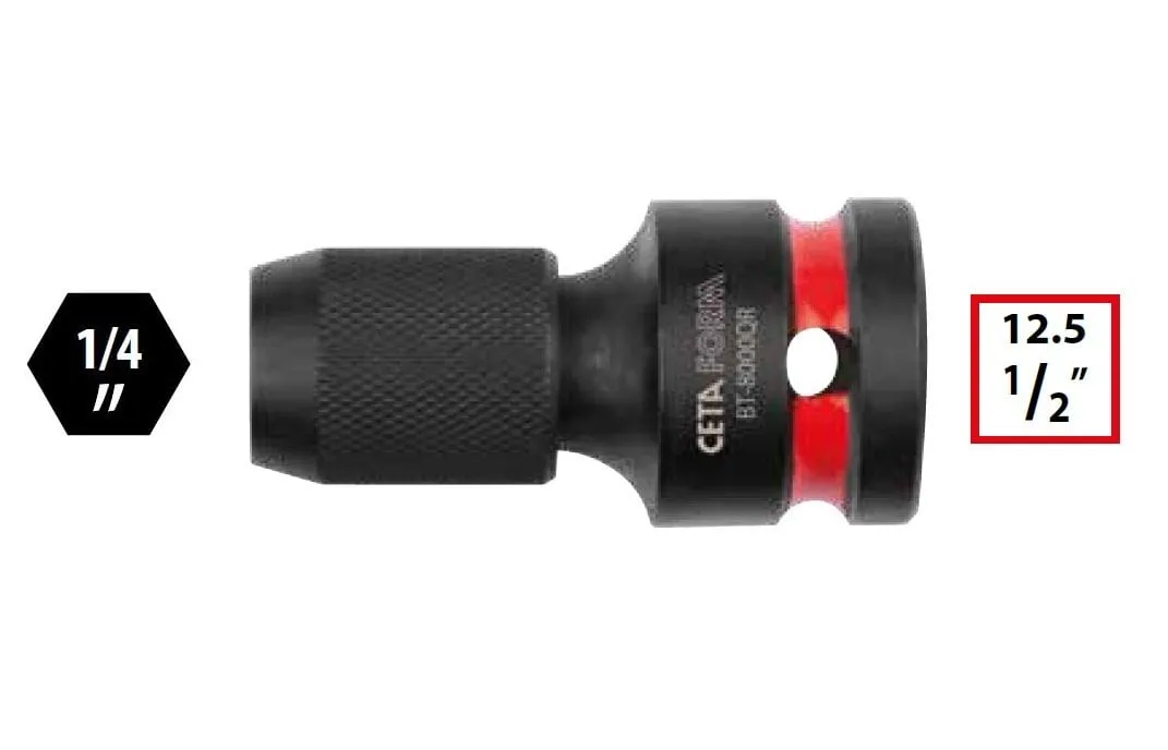 CETA-FORM BT/8006QR Lokmalı Bits Uç Adaptör Kilitli 1/2-1/4 (Torklu Makinalar için)