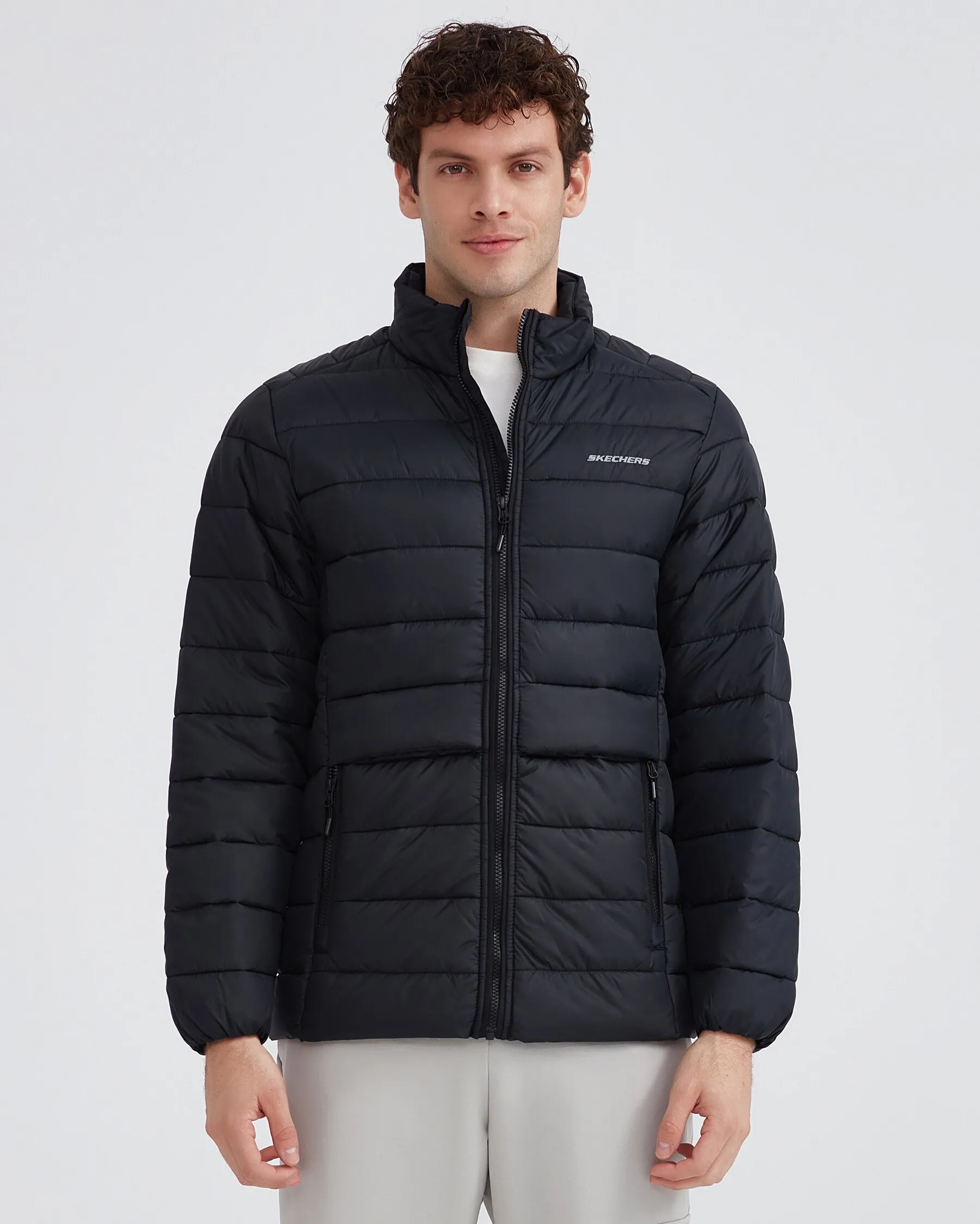 SKECHERS Outerwear Şişme Erkek Mont Siyah
