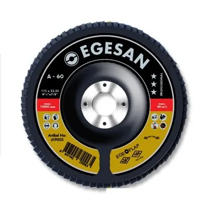 EGESAN Pro 115 mm Flap Disk Zımpara Al.Ox (Kum Seçiniz)