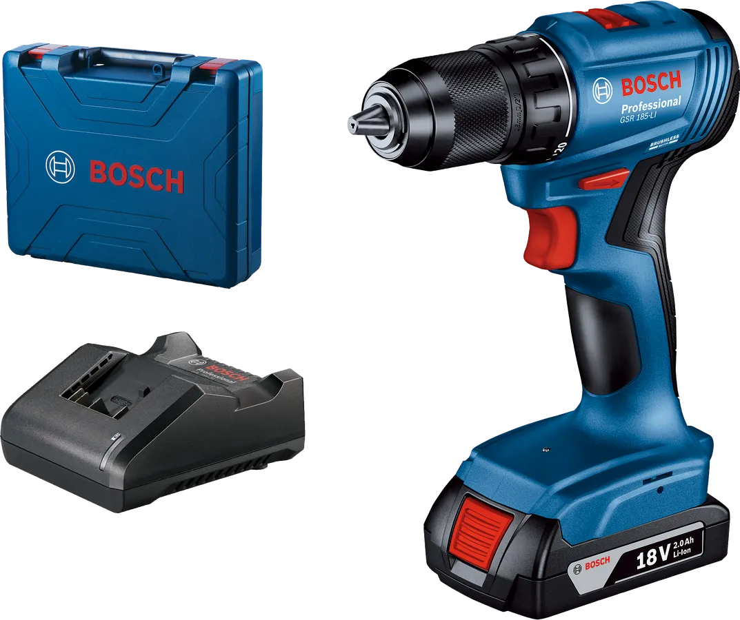 BOSCH GSR 185-LI Tek Akülü Şarjlı Matkap 18 Volt 2.0 Ah