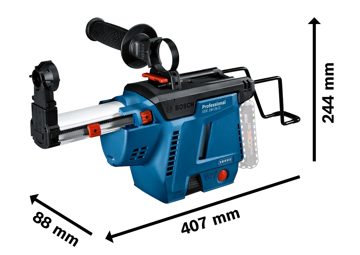 BOSCH GDE 18V-26D Kırıcı Delici İçin Akülü Toz Emme Adaptörü (Akü ve Şarj Aleti Hariç)
