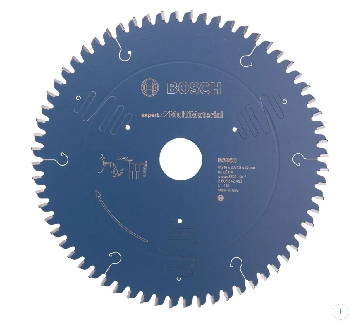 BOSCH Expert for Multimaterial 216x30x2.4 mm 64 Diş Aluminyum Elmas Daire Testere (2608642493)