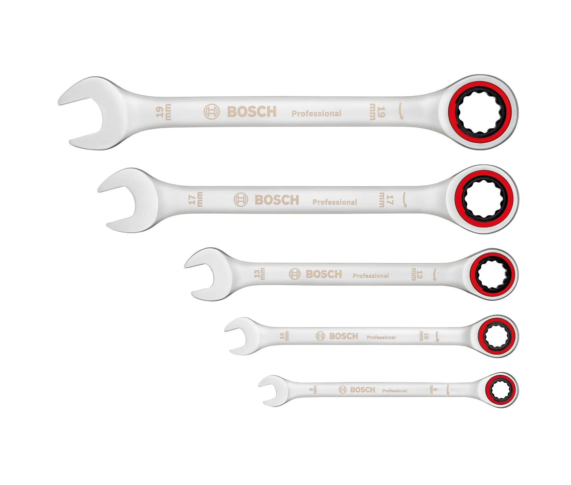 BOSCH Profesyonel 5 Parça Cırcırlı Kombine Anahtar Takımı (1600A02Z3D)