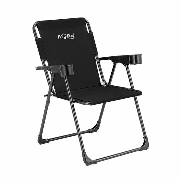 ARGEUS Rock Plus Katlanır Kamp Sandalyesi - Siyah