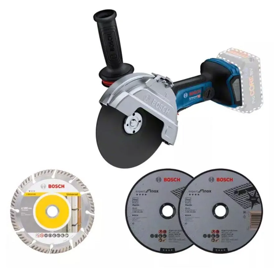 BOSCH GWS 18 V-180 PC Akülü Taşlama 18 Volt 180 mm (Akü ve Şarj Aleti Hariç)