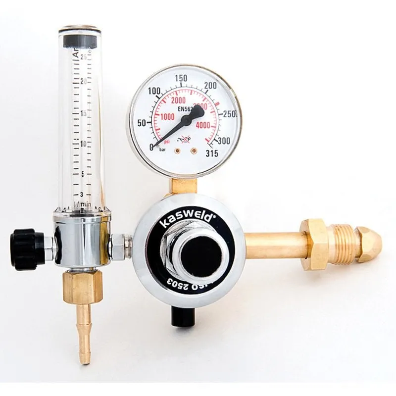 KASWELD 2303-F1 Tek Flowmetreli Argon Basınç Düşürücü Regülatör