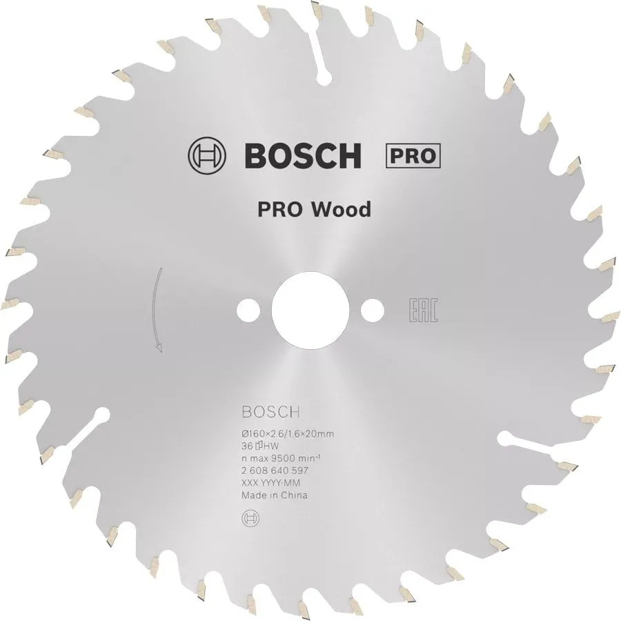 BOSCH PRO Wood 160x20x2,6/1,6 mm 36 Diş Ahşap Elmas Daire Testere Bıçağı