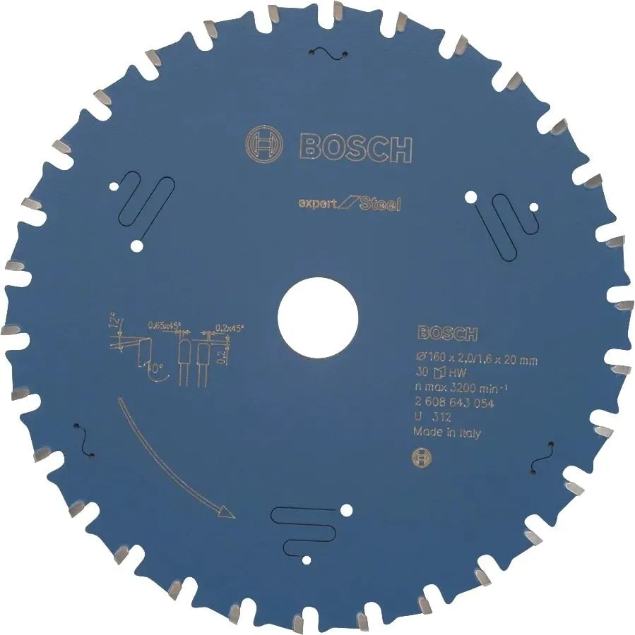BOSCH 160x20x2.0 mm 30 Diş Expert for Metal Elmas Uçlu Daire Testere Bıçağı
