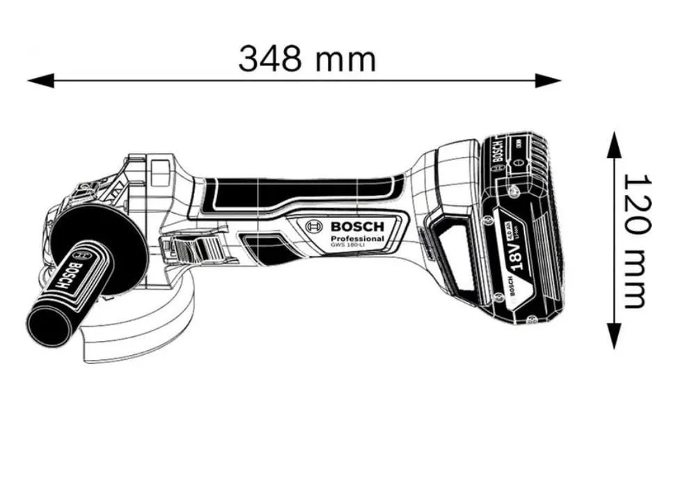 BOSCH GWS 180-LI + GSB 18V-50 Akülü Taşlama ve Darbeli Matkap Seti