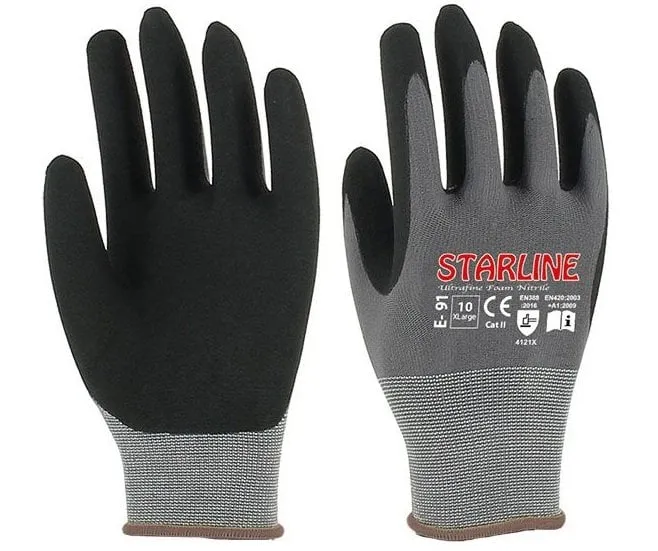 STARLINE E-91 Nitril Köpük Eldiven 10 Numara
