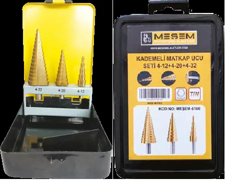 Meşem Kademeli Matkap Uç Seti 
